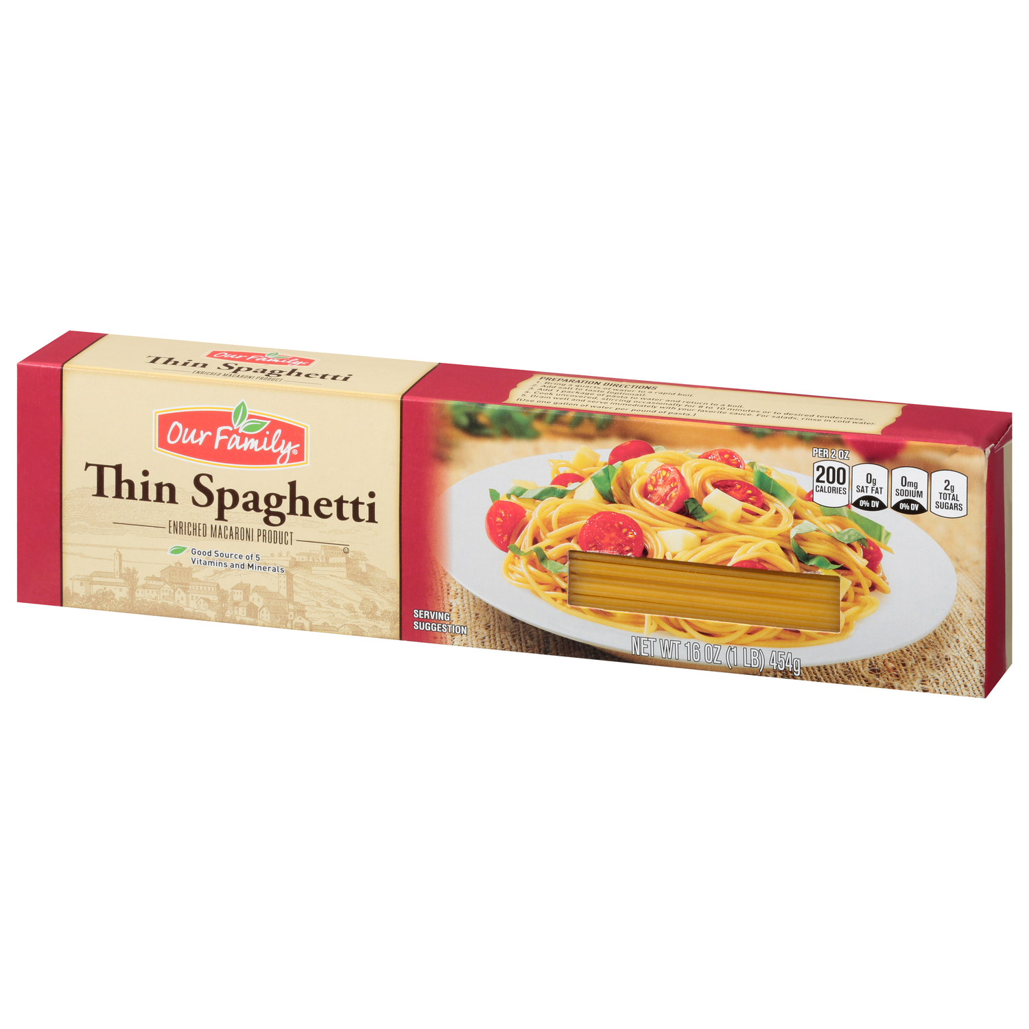 Our Family Thin Spaghetti Noodles 16oz