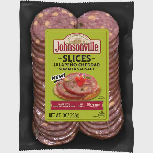 Johnsonville Sliced Jalapeno & Cheddar Summer Sausage 10oz