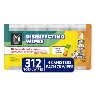 MM Disinfecting Wipes 4pk 312 wipes