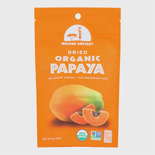 Mavuna Harvest Dried Organic Papaya 6 oz.