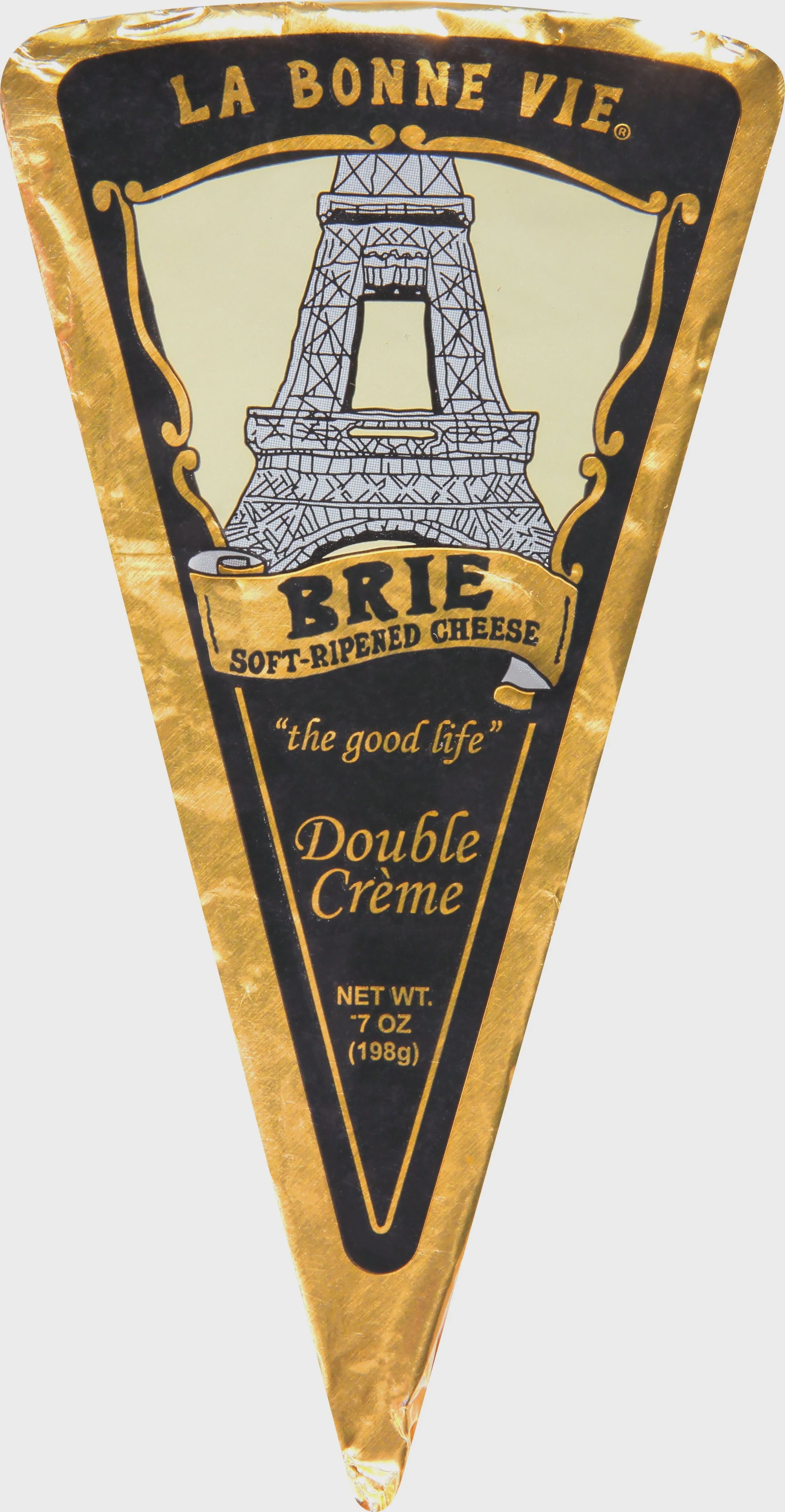 LaBonne Vie Gold Foil Wrapped Brie Wedge 7oz