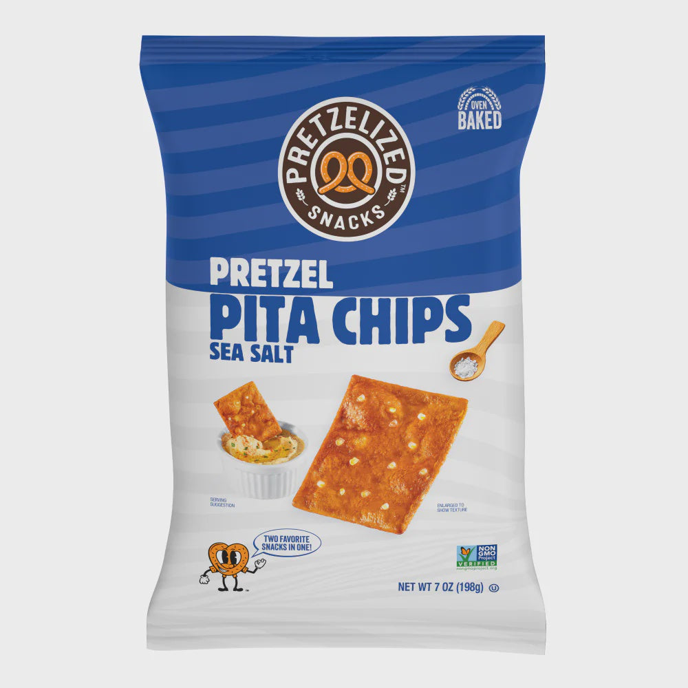 Pretzelized Pita Chips Sea Salt 7 oz.
