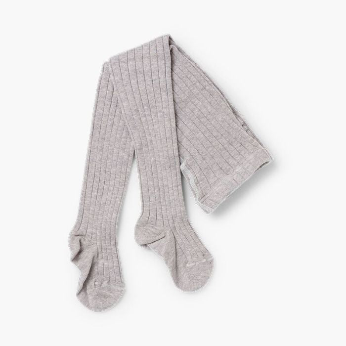 Condor Tights Ribbed Wool Light Gray