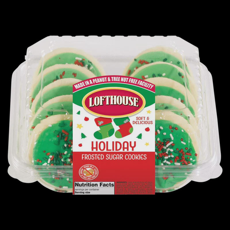 Lofthouse Holiday Green Frosted Cookie 13.5oz