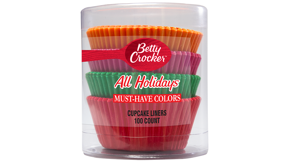Betty Crocker Cupcake Liners Holiday 100ct
