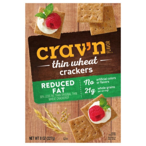 Crav'n Flavor Wheat Thins Crackers Reduced Fat 8oz