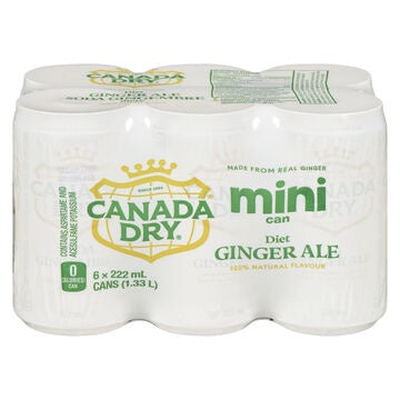 Canada Dry Diet Ginger Ale 7.5oz/6pk