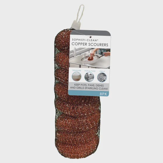 Copper Pot Scourers 8pk