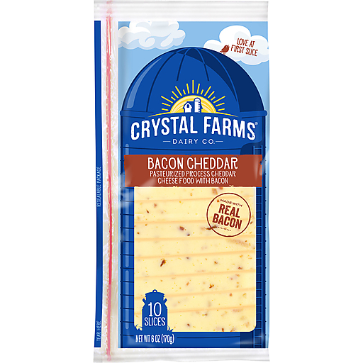 Crystal Farms Cheese Sliced Bacon Cheddar 6oz