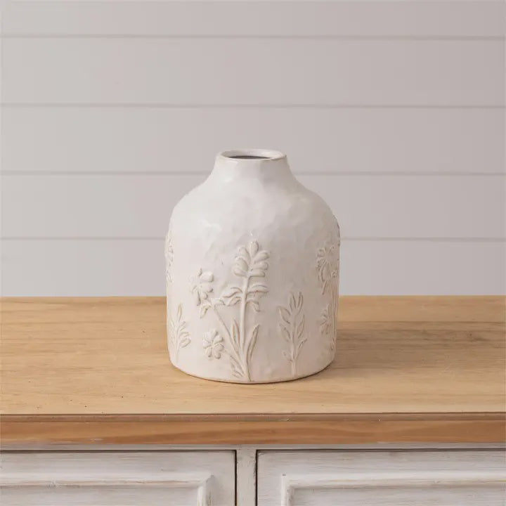 Botanical White Vase
