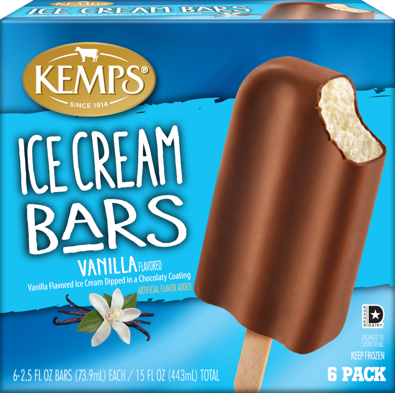 Kemp's Ice Cream Bars Vanilla 6pk