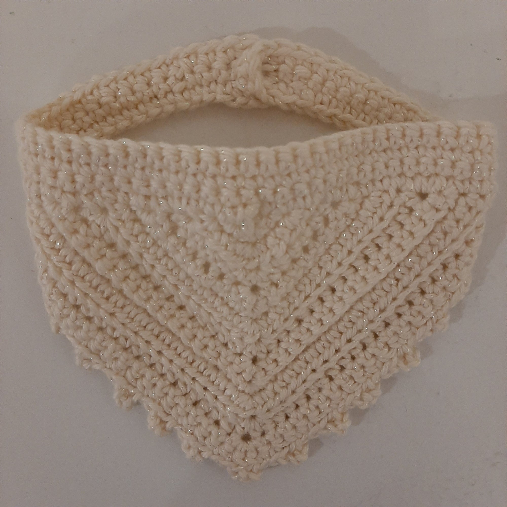 Hand Crochet Bib Cream