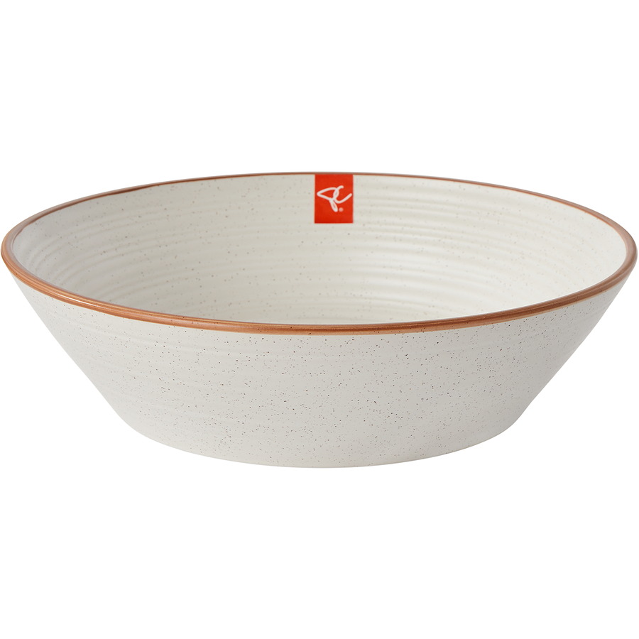 PC Terracotta Edged Cream Bowl Medium