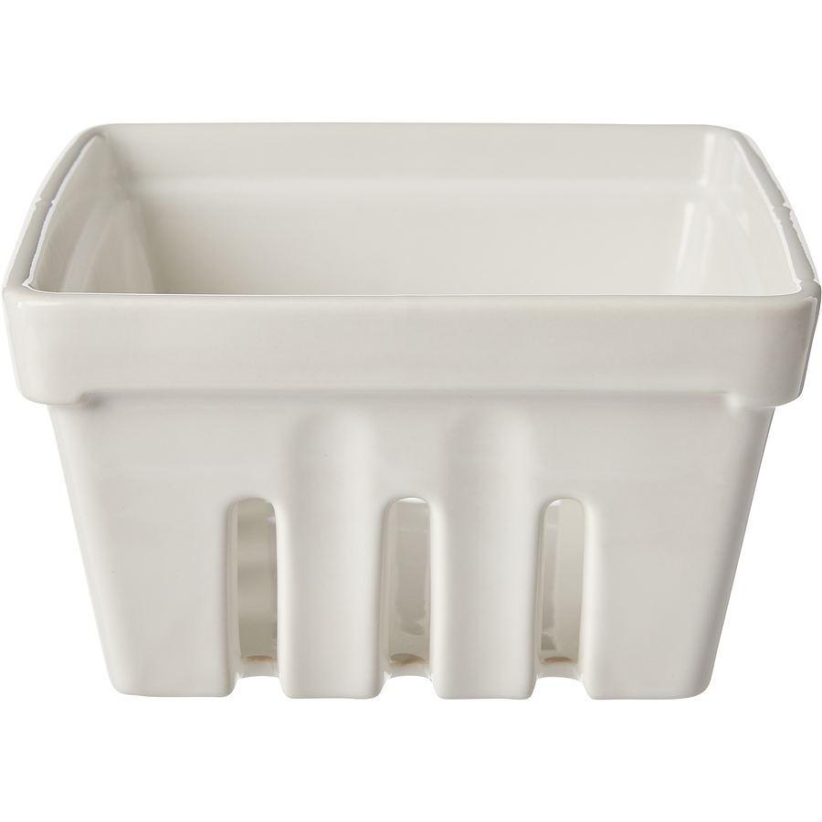 PC White Ceramic Berry Basket