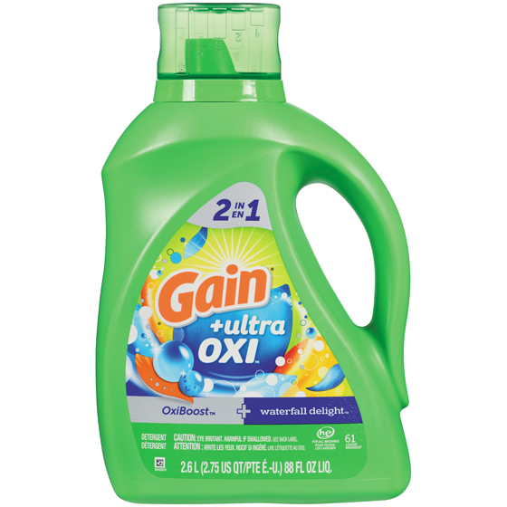 Gain Laundry Detergent + Ultra Oxi 88fl oz