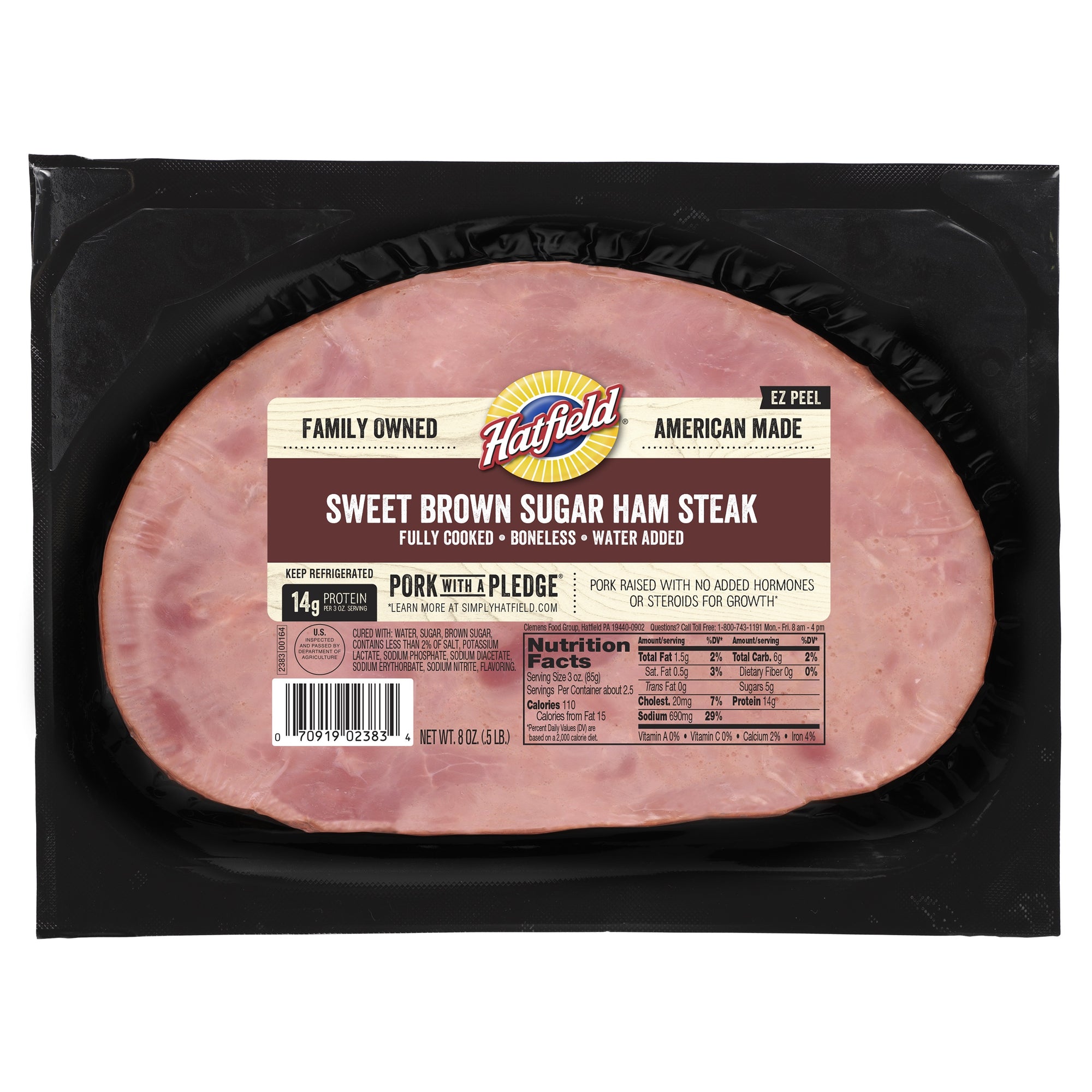 Hatfield Sweet Brown Sugar Ham Steak 8oz