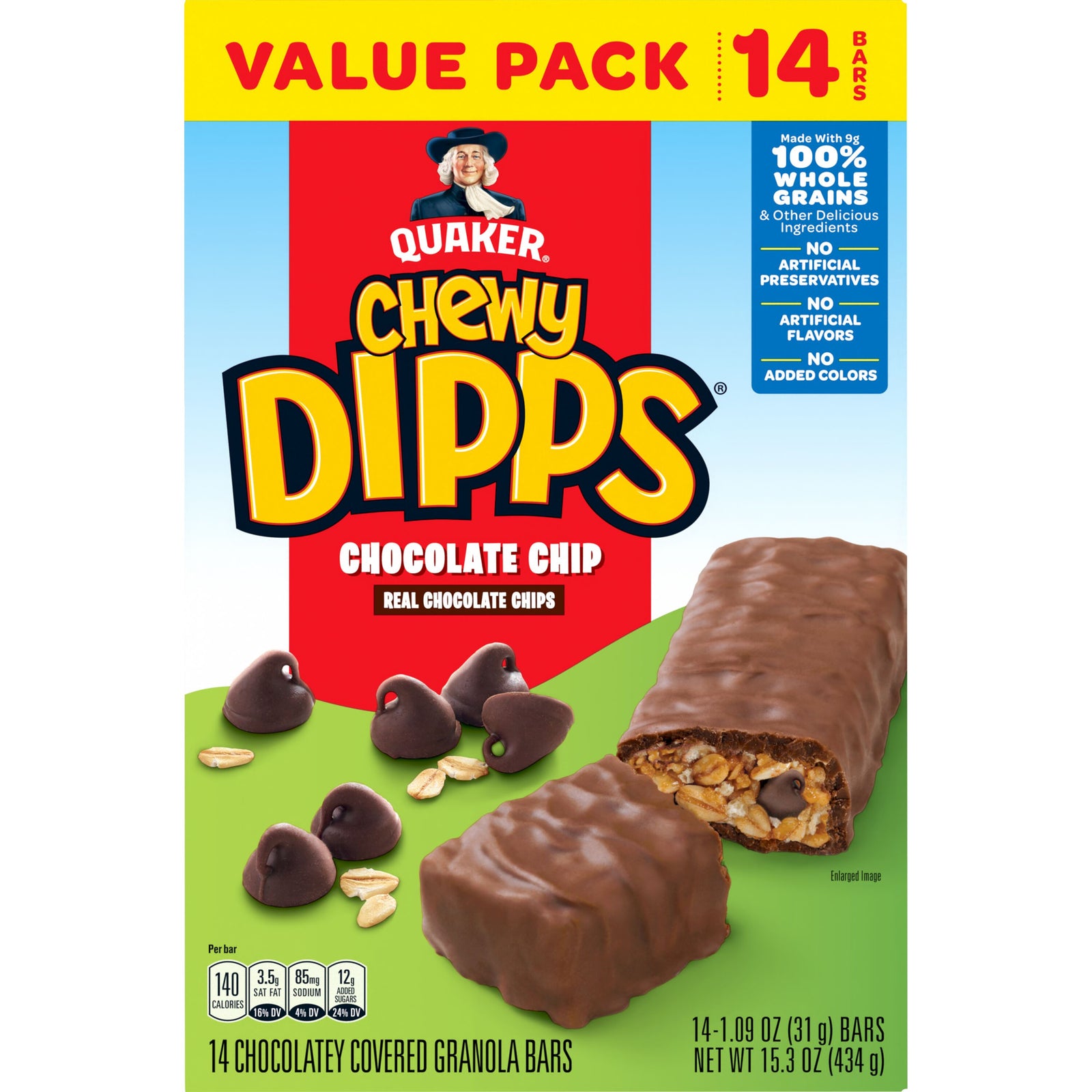 Quaker Choc Chip Chewy Dipps 14ct