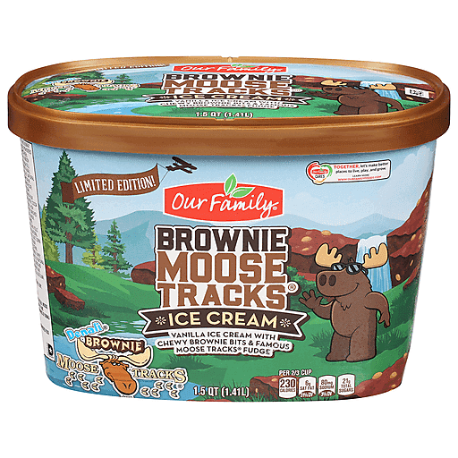 Our Family Brownie Moose Tracks Ice Cream 48oz