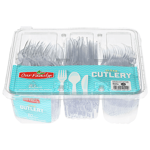 Our Family Assorted Plastic Cutlery 192ct