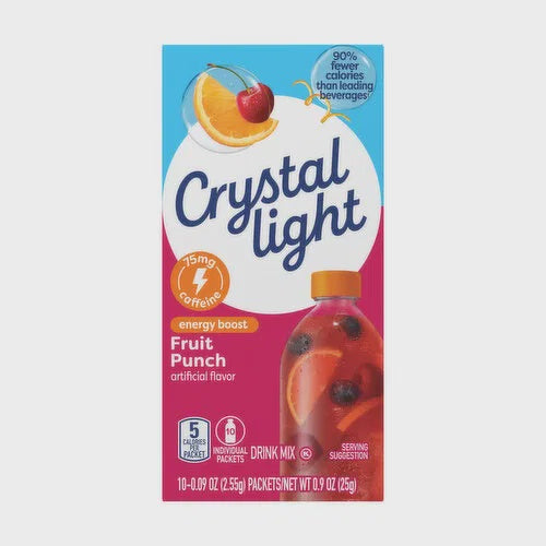 Crystal Light Energy Drink Mix 10pk Fruit Punch