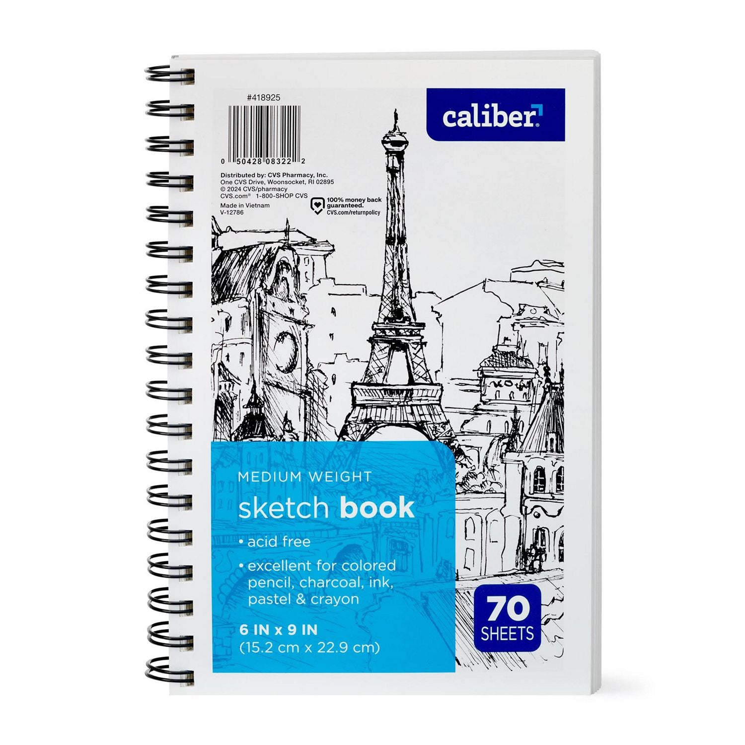 Caliber Small Sketch Book 6x9 Medium Weight
