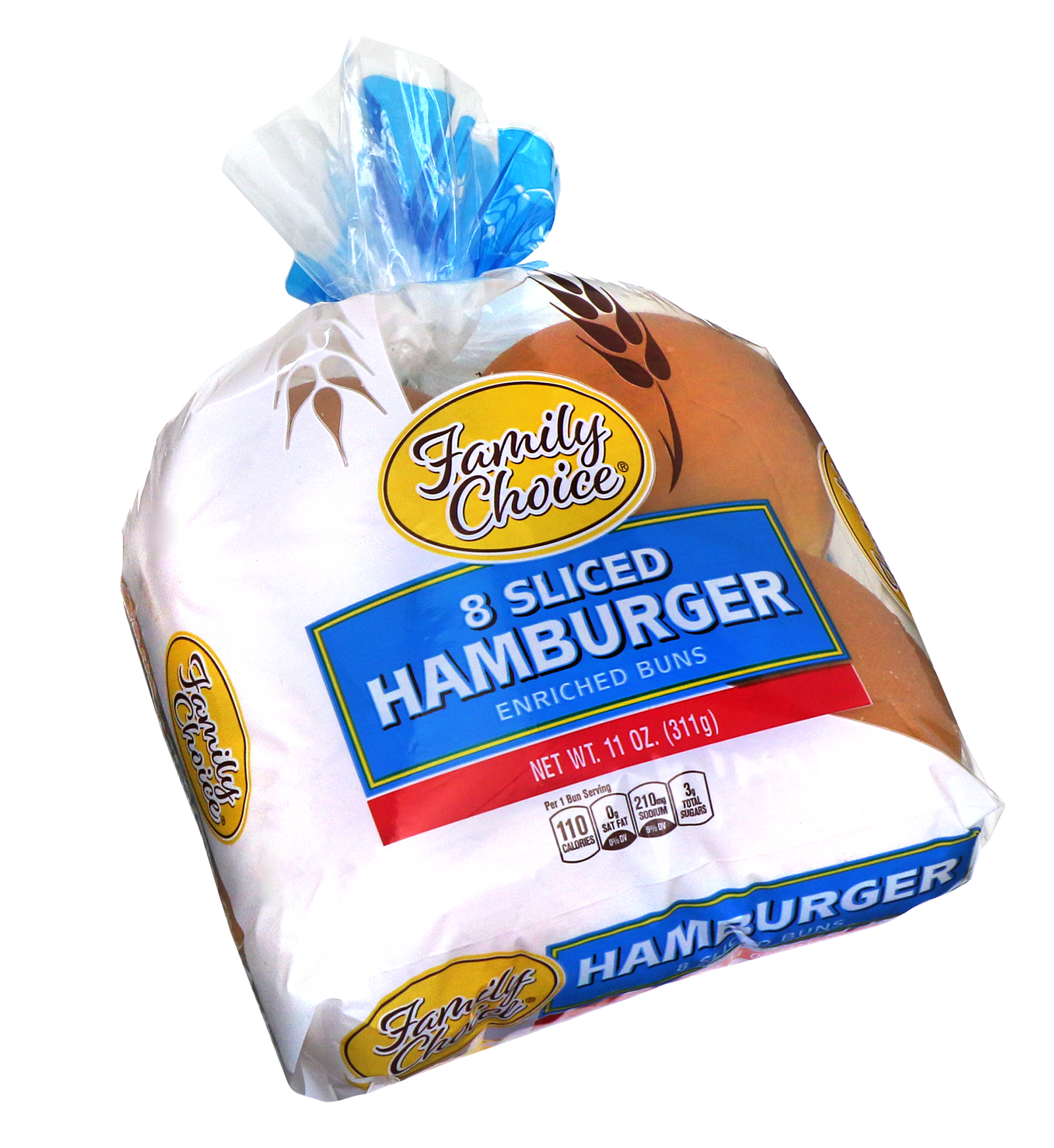 Family Choice 8 sliced Hamburger Buns