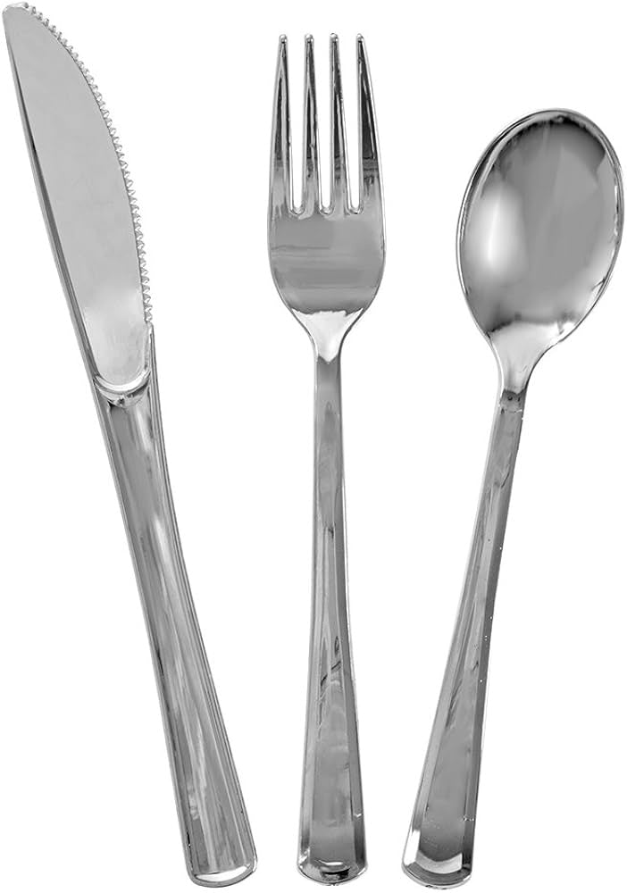 Diamond Silver Elegance Plastic Mixed  Cutlery 180 ct