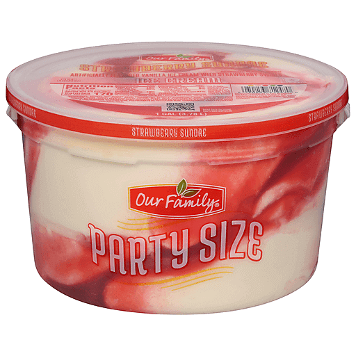 Our Family Strawberry Sundae Ice Cream 1 Gallon