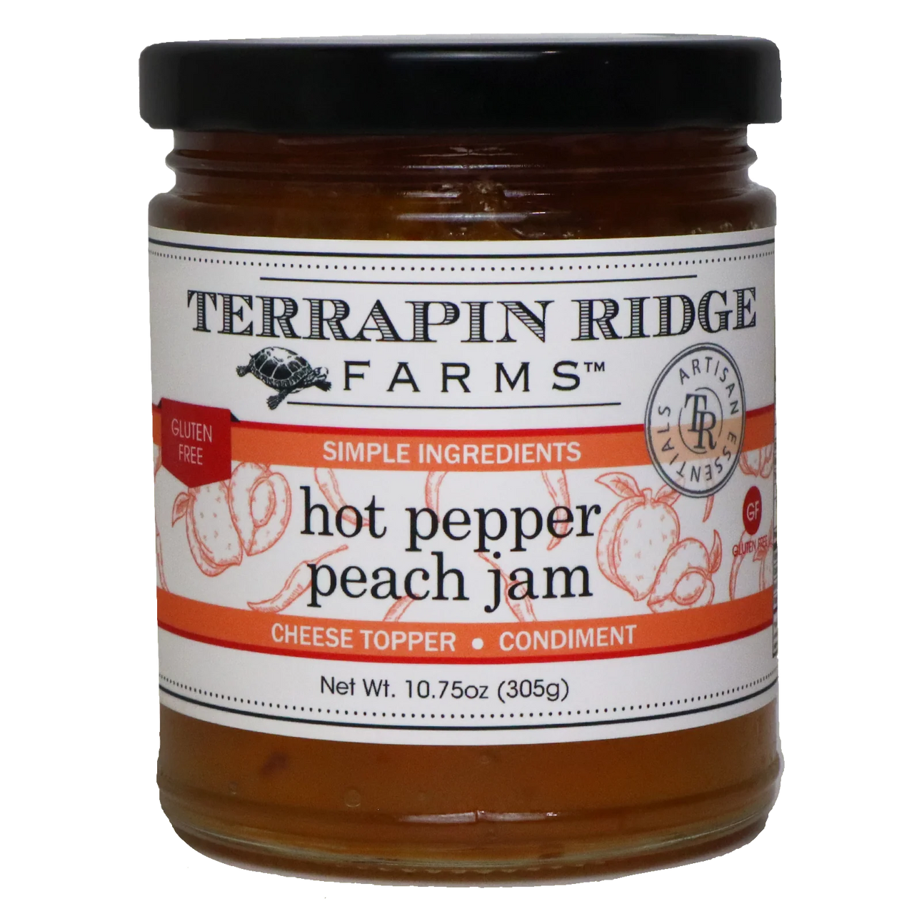 Terrapin Farms Hot Pepper Peach Jam 10.75oz.