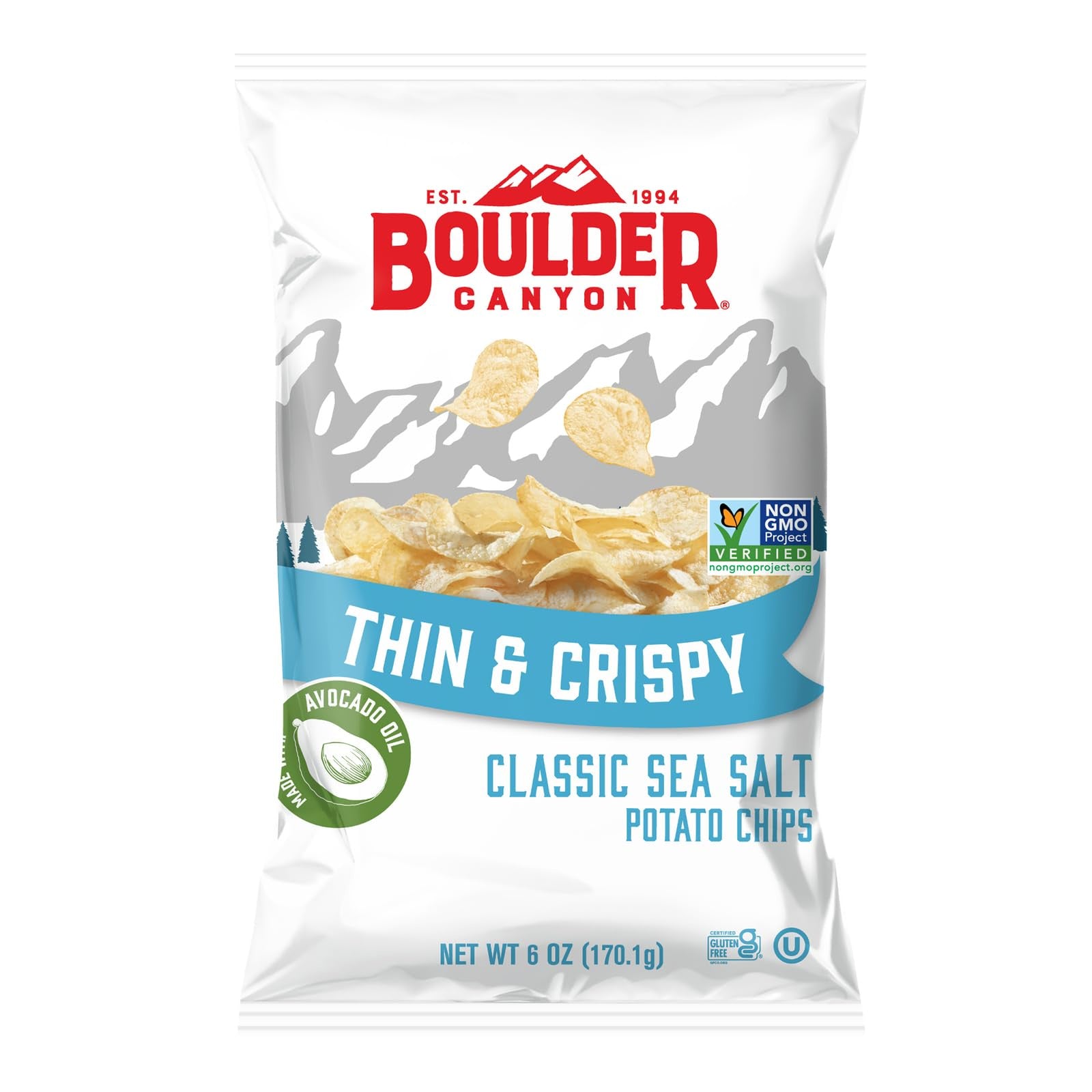 Boulder Canyon Thin & Crispy Potato Chips 6 oz.