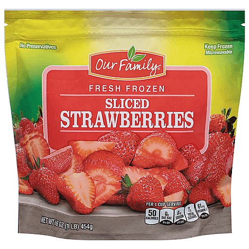 Our Family Frozen Sliced Strawberries 16oz