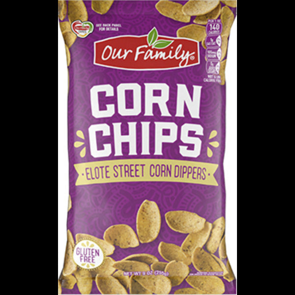 Our Family Elote Street Corn Scoop Chips 9oz
