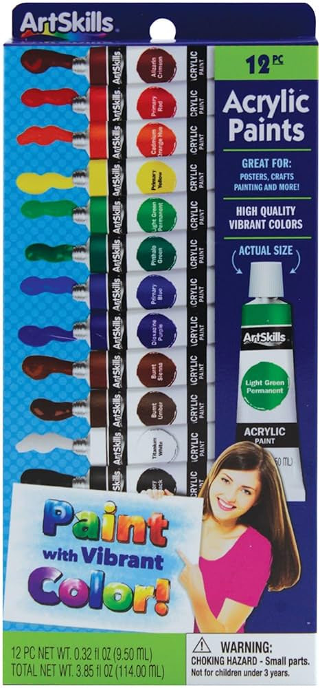 Art Skills Acrylic Paint 12ct