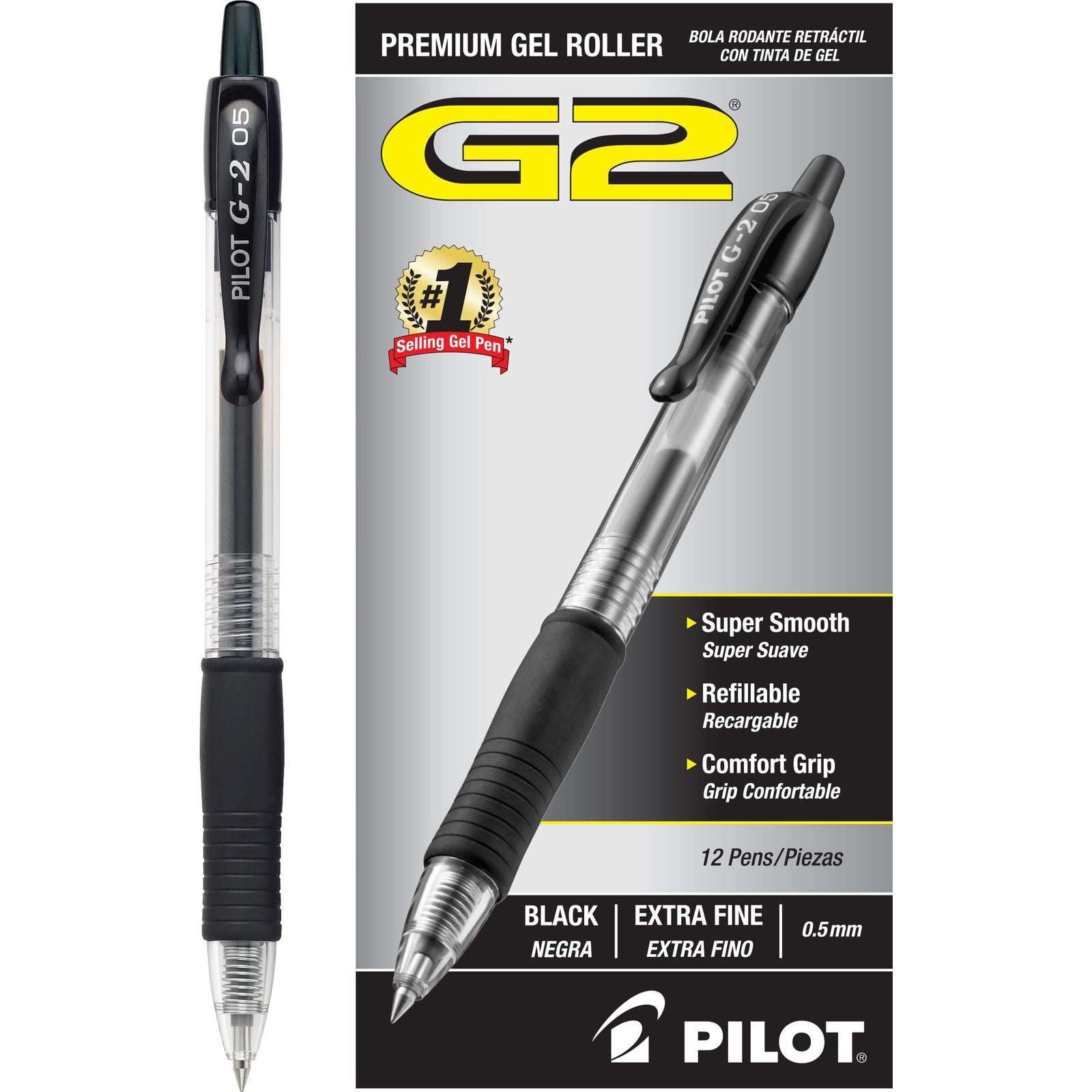 Pilot G2 Premium Gel Roller Pen 18ct Black