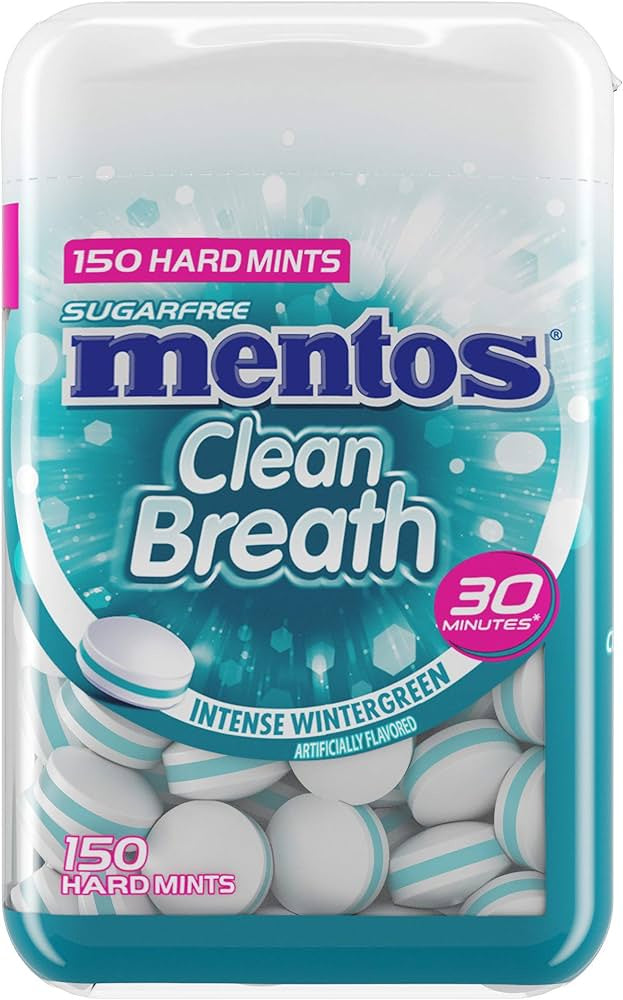Mentos Hard Mints Clean Breath Intense Wintergreen 150ct