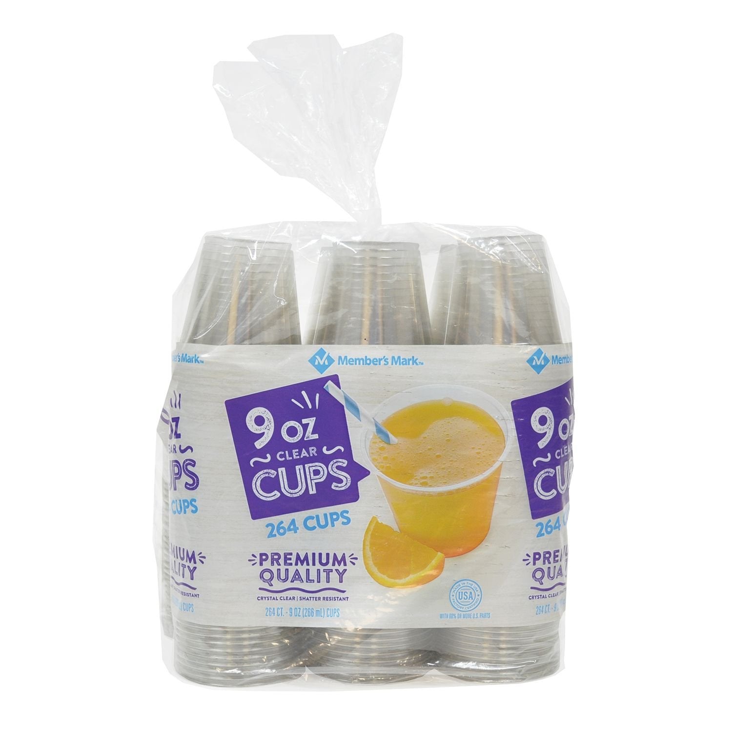 MM Clear Plastic Cup 9oz 264ct