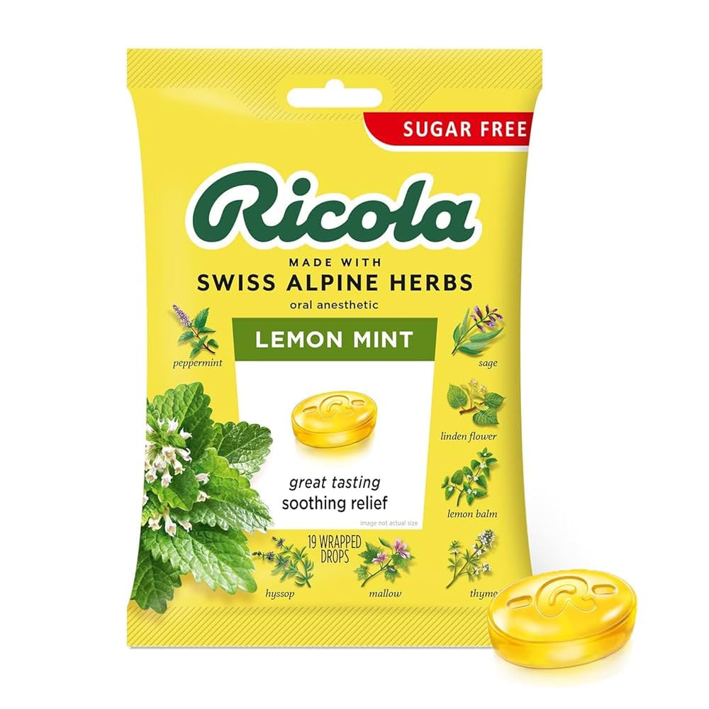 Ricola Throat Drop Lemon Mint 19ct