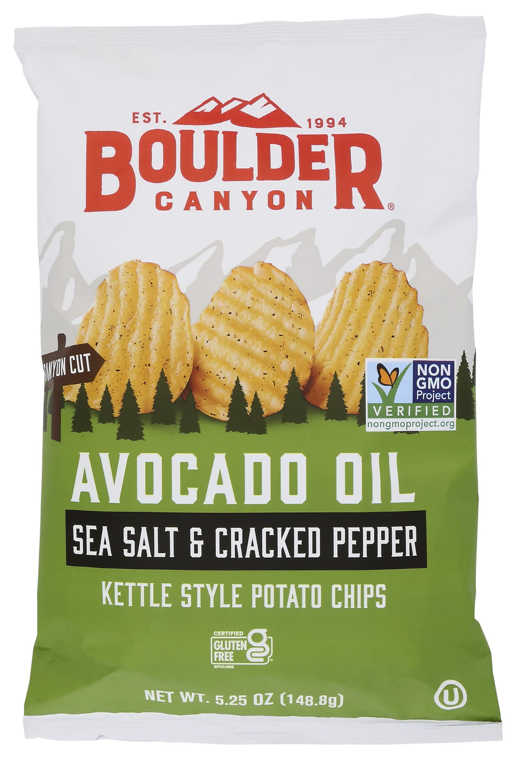 Boulder Canyon Avocado Oil Salt & Pepper Potato Chips 5.25 oz.