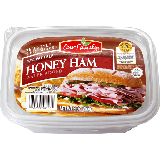Our Family Honey Ham Lunchmeat 9oz