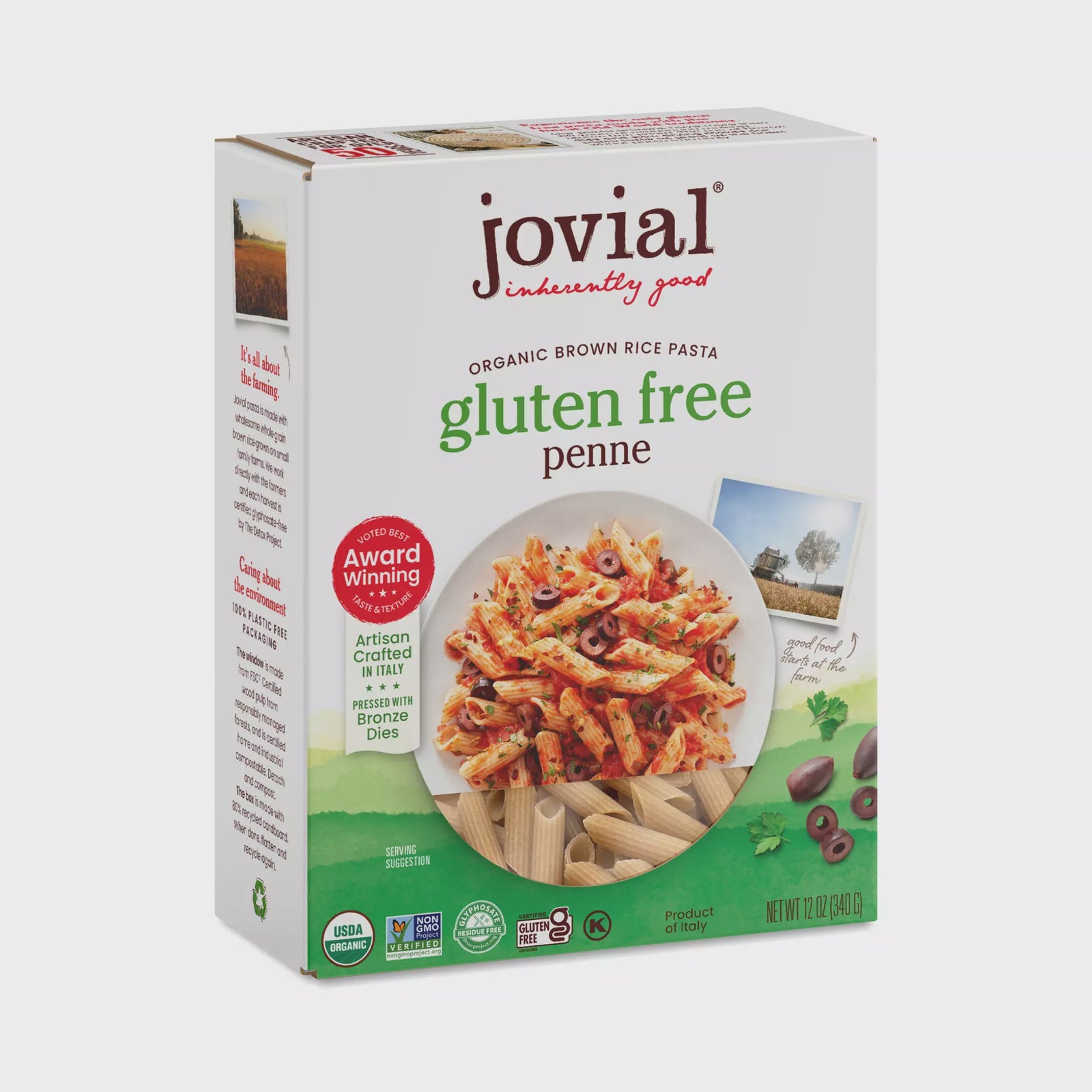 Jovial Gluten Free Penne Brown Rice Pasta 12oz
