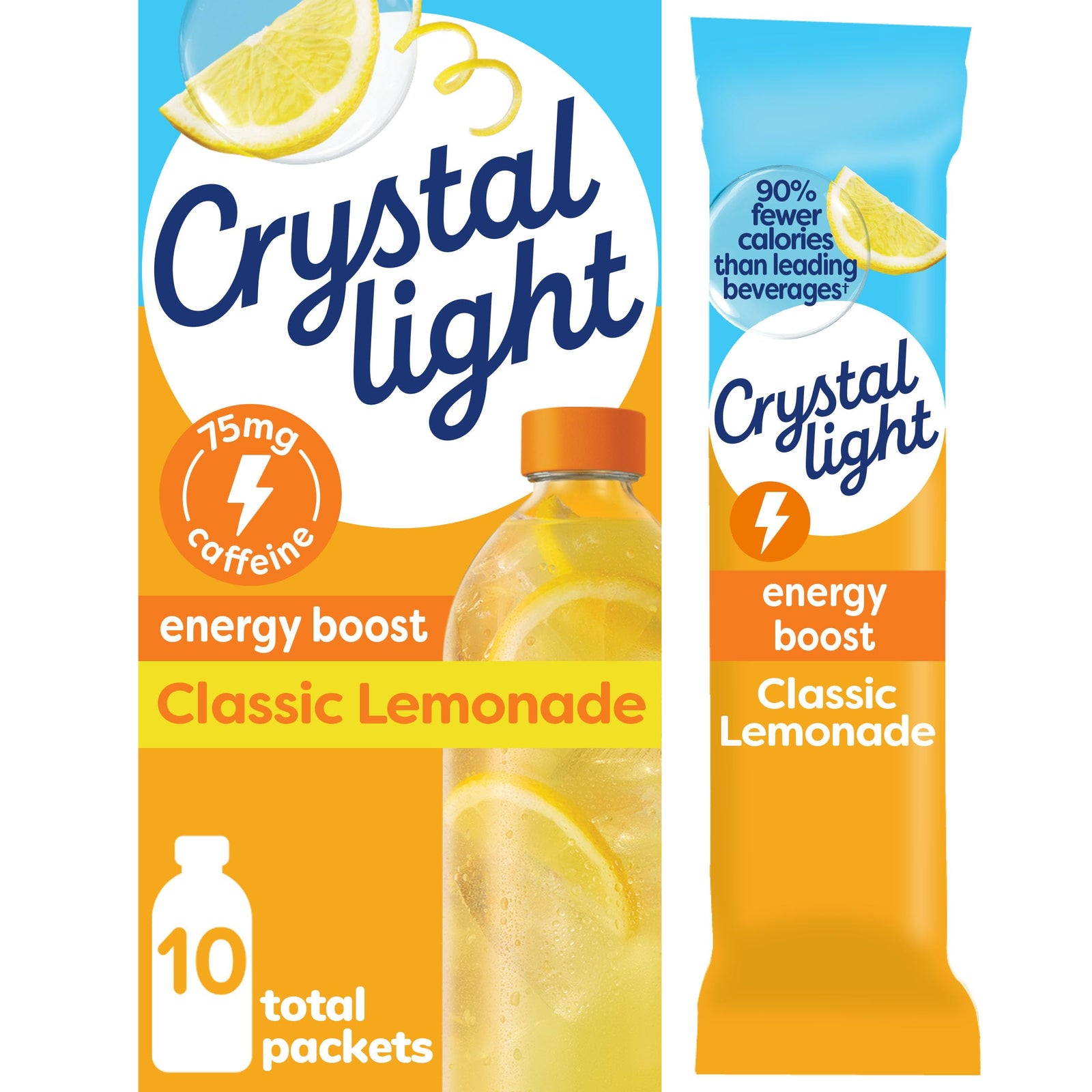 Crystal Light Energy Drink Mix 10pk Lemonade