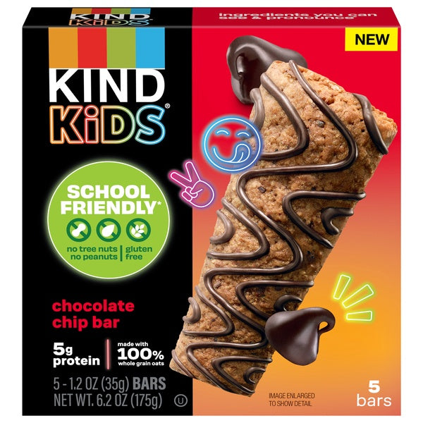 Kind Kid's Chocolate Chip Oat Bar 5ct