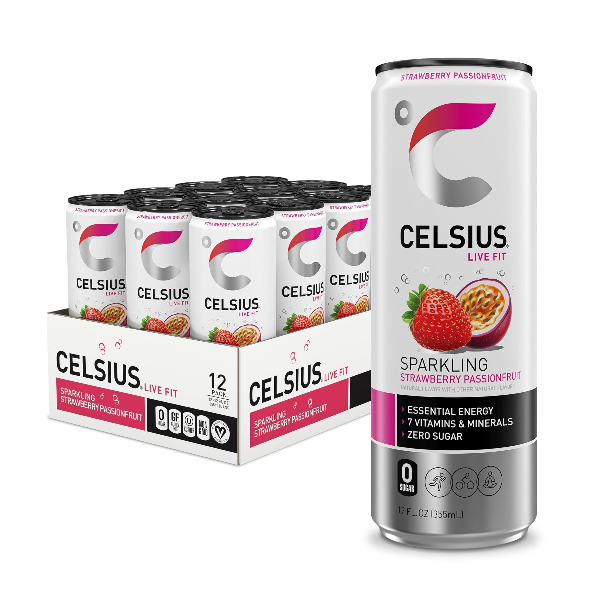 Celsius Energy Drink Strawberry Passionfruit 12oz