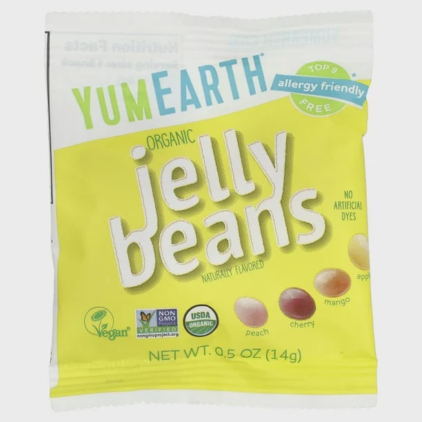 YUM Earth Organic Jelly Beans .5oz/10pk