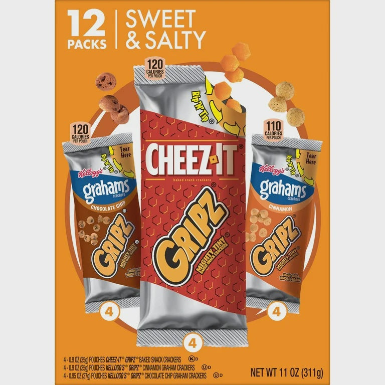 Cheeze-It Gripz Cracker Variety Pack 12ct
