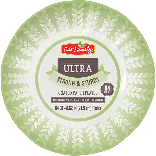 Our Family Ultra 8.6in Paper Plate 64ct