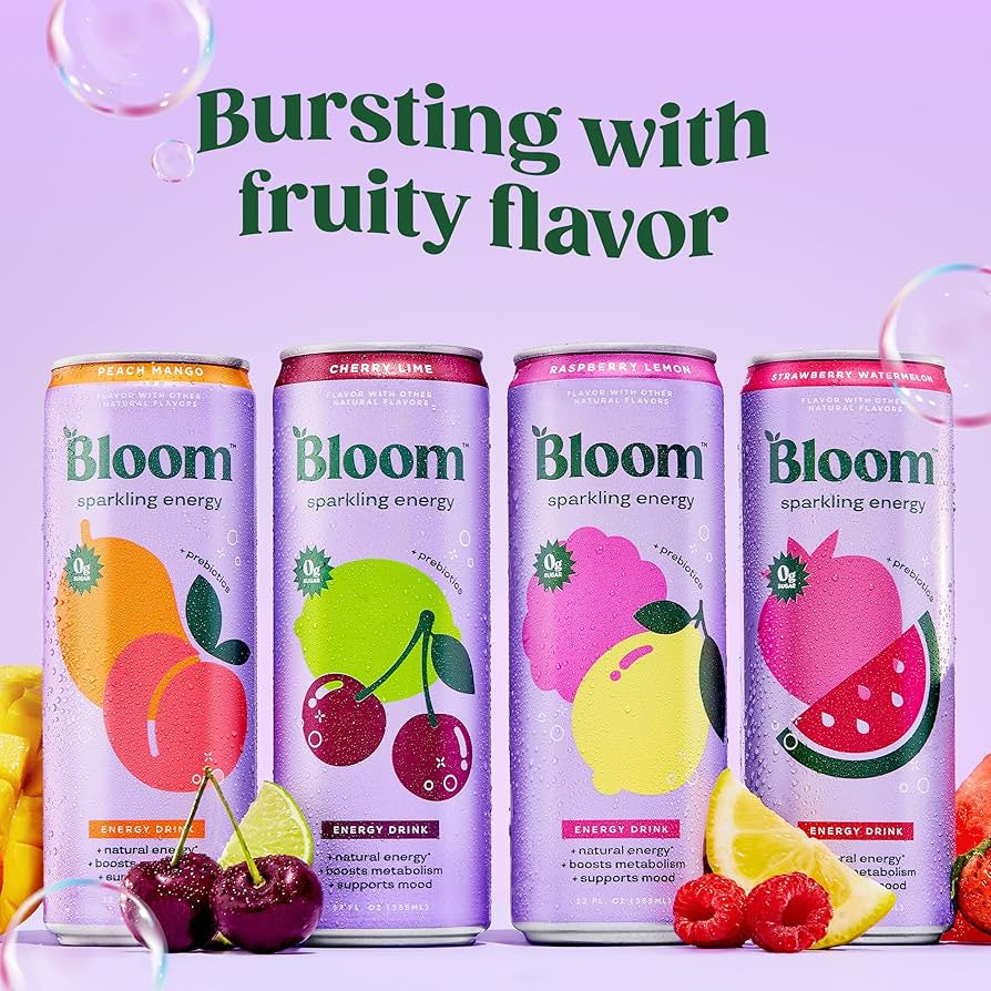 Bloom Sparkling Energy Drink 12oz Variety Pack 6pk