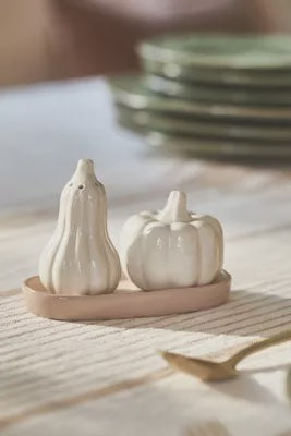 Anthro Pumpkin Salt&Pepper Shakers