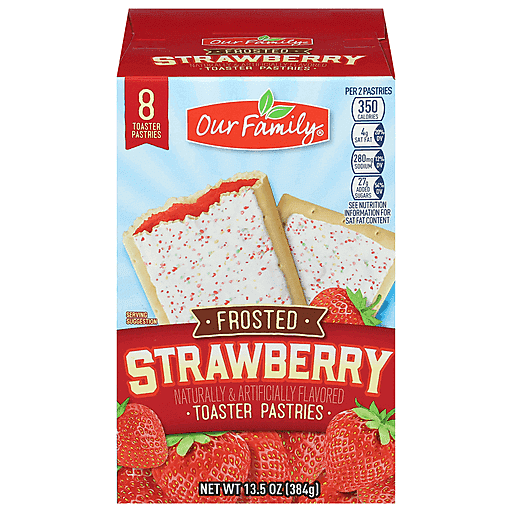 Our Family Frosted Strawberry Toaster Pastry 8ct