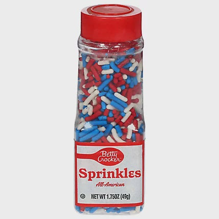 Betty Crocker Red, White and Blue Sprinkles 1.75oz